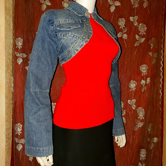 💙Very Cool Jean Bolero ish Jacket 💙 - Picture 1 of 10